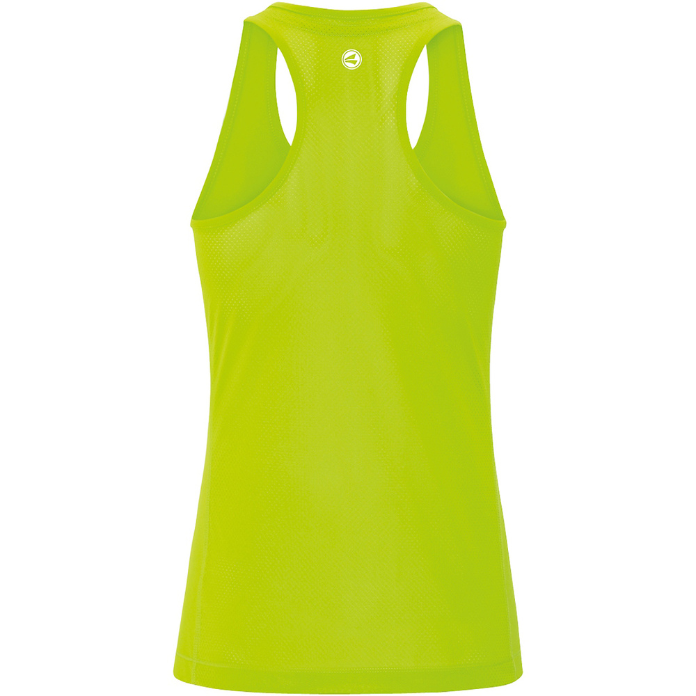 CAMISETA JAKO RUN 2.0 SIN MANGAS, VERDE NEÓN MUJER. 