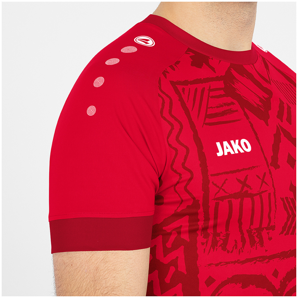 CAMISETA JAKO TROPICANA MANGA CORTA, ROJA NIÑO. 