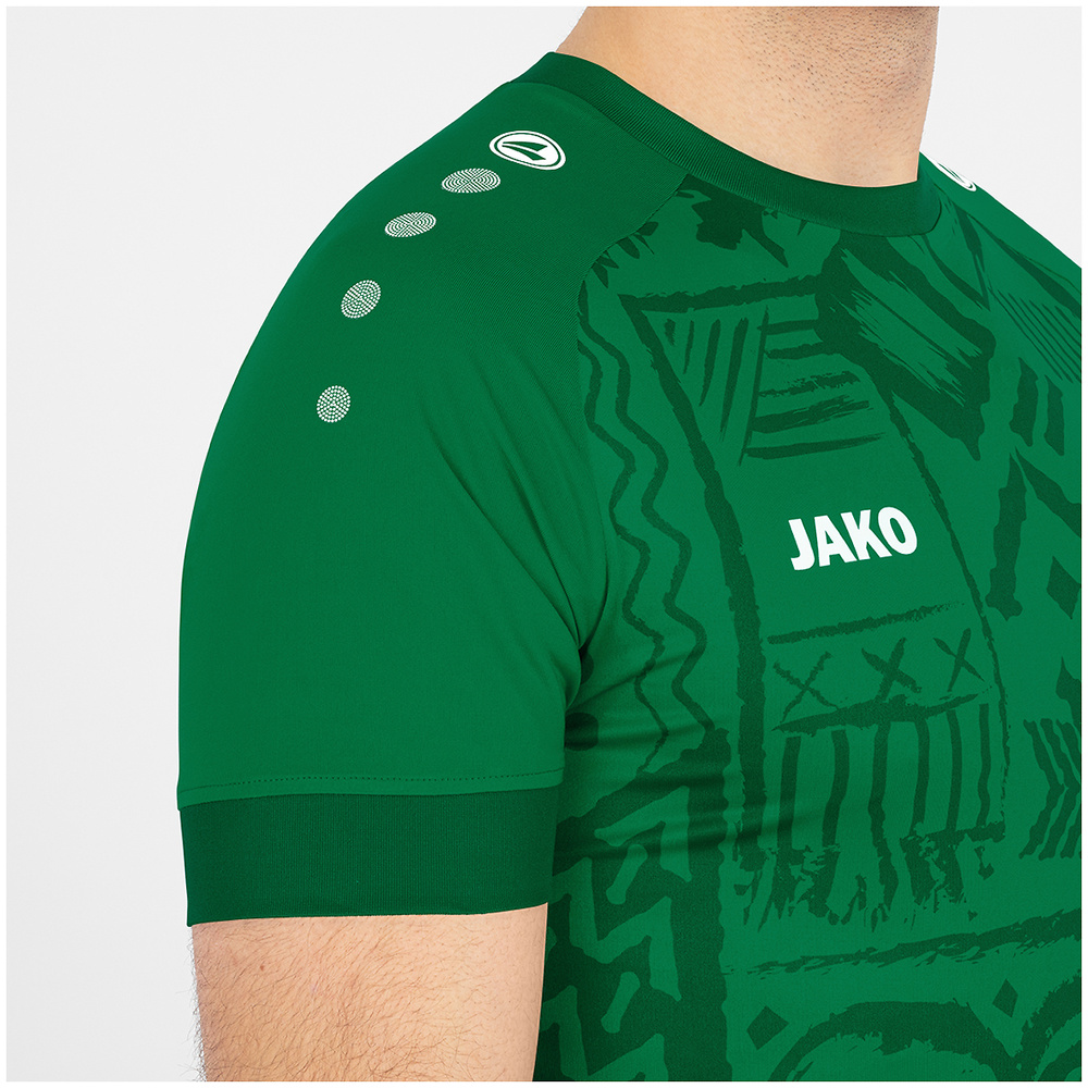 CAMISETA JAKO TROPICANA MANGA CORTA, VERDE NIÑO. 