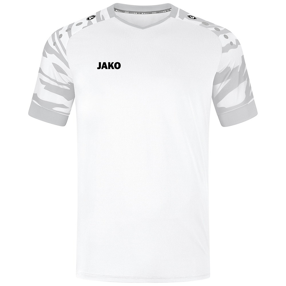 CAMISETA MANGA CORTA JAKO WILD, BLANCA-NEGRA UNISEX. 