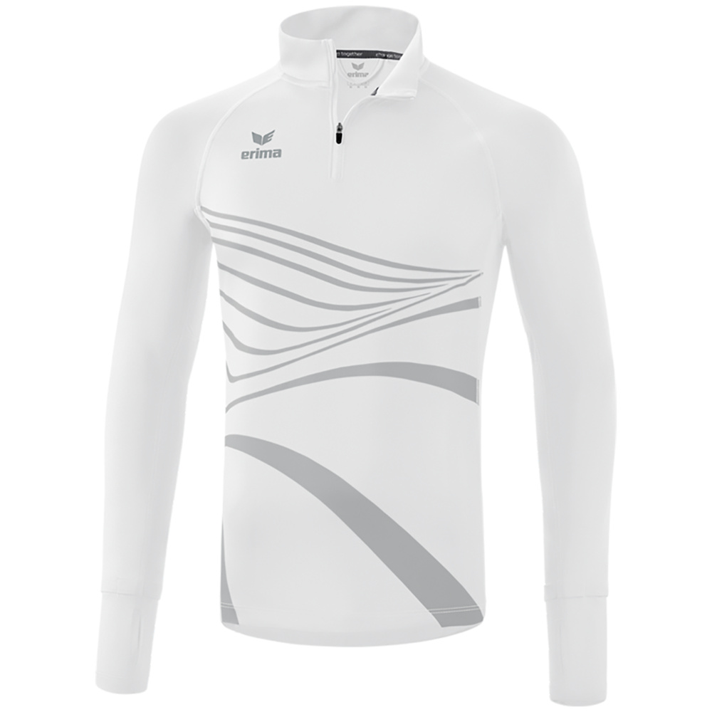 CAMISETA MANGA LARGA ERIMA RACING, BLANCA NIÑO. 