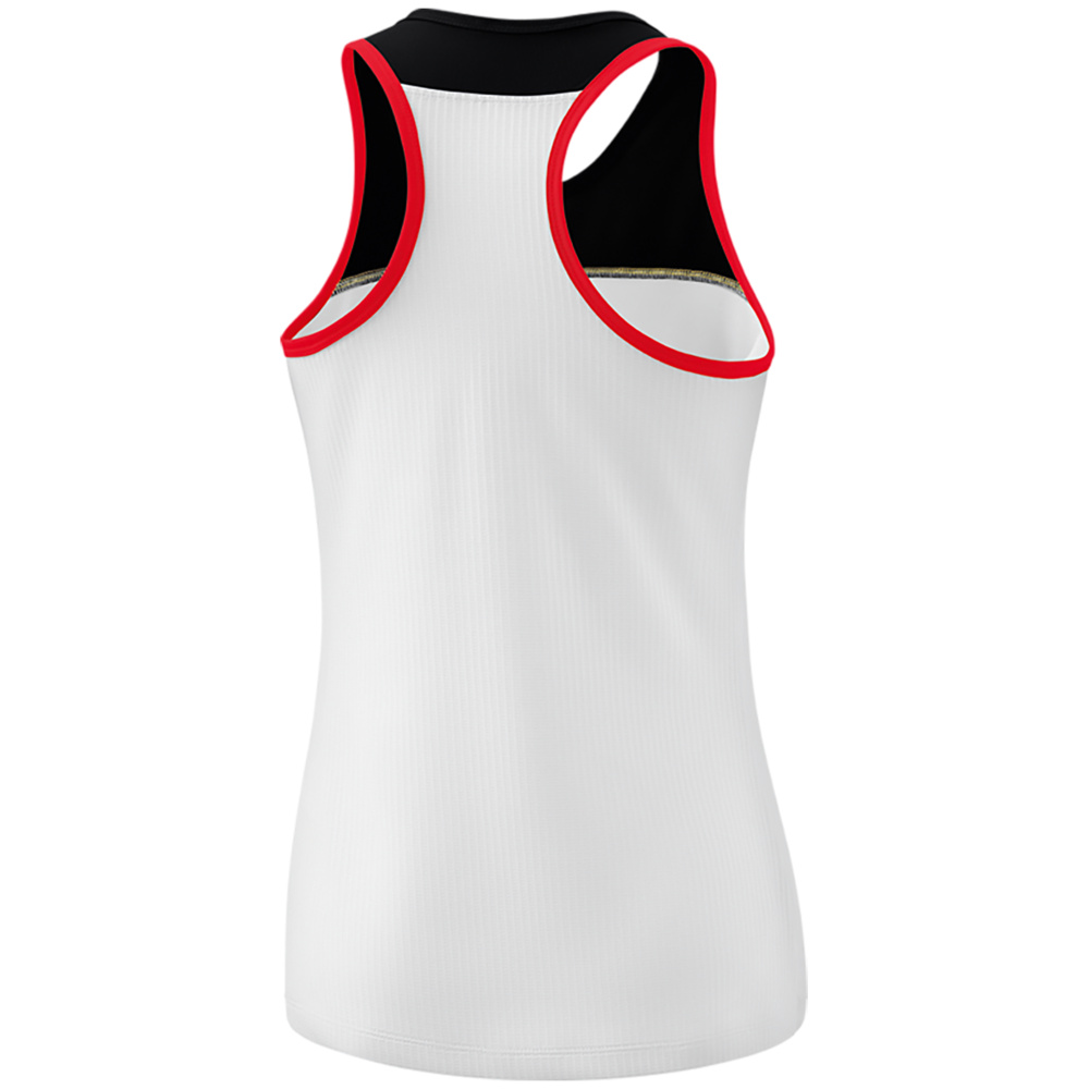 Camiseta blanca y roja mujer best sale