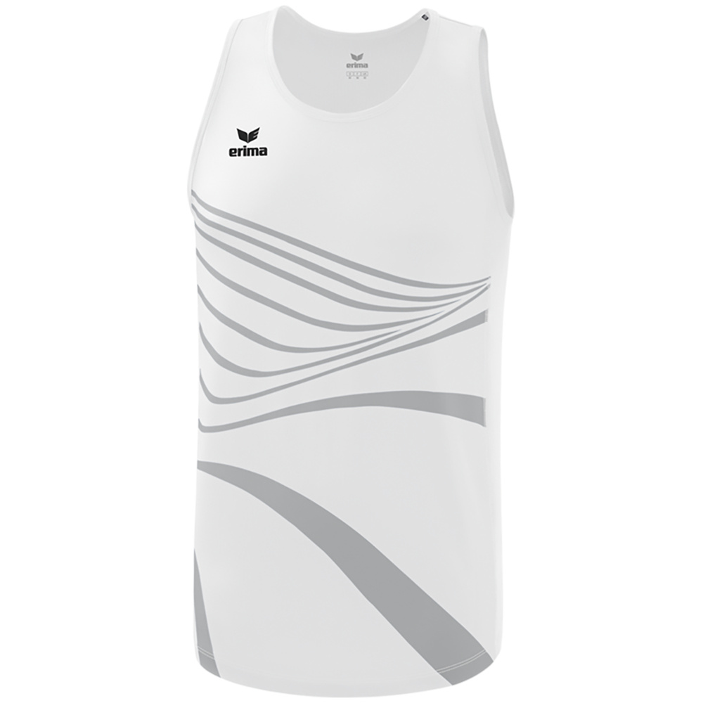 CAMISETA SIN MANGAS ERIMA RACING SINGLET, BLANCA HOMBRE. 