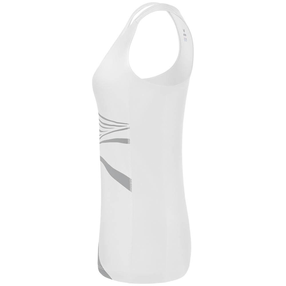 CAMISETA SIN MANGAS ERIMA RACING SINGLET, BLANCA MUJER. 