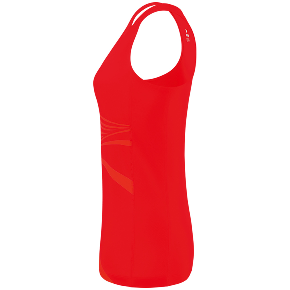 CAMISETA SIN MANGAS ERIMA RACING SINGLET, ROJA MUJER. 