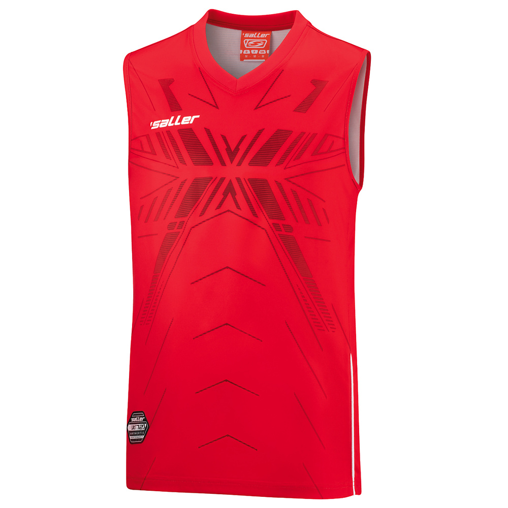 CAMISETA SIN MANGAS TRAININGS-TEE SALLERX.72, ROJO-BURDEOS-BLANCO UNISEX. 