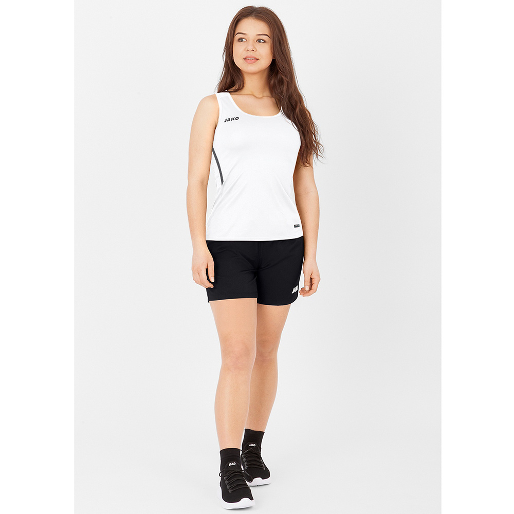 CAMISETA TIRANTES JAKO CHALLENGE, BLANCA-ANTRACITA MUJER. 