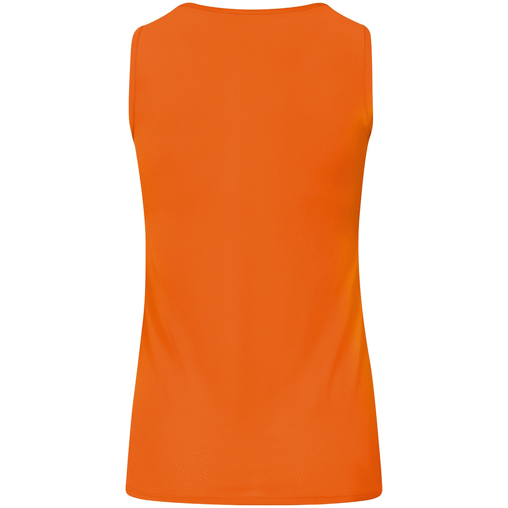 CAMISETA TIRANTES JAKO CHALLENGE, NARANJA-NEGRA MUJER. 