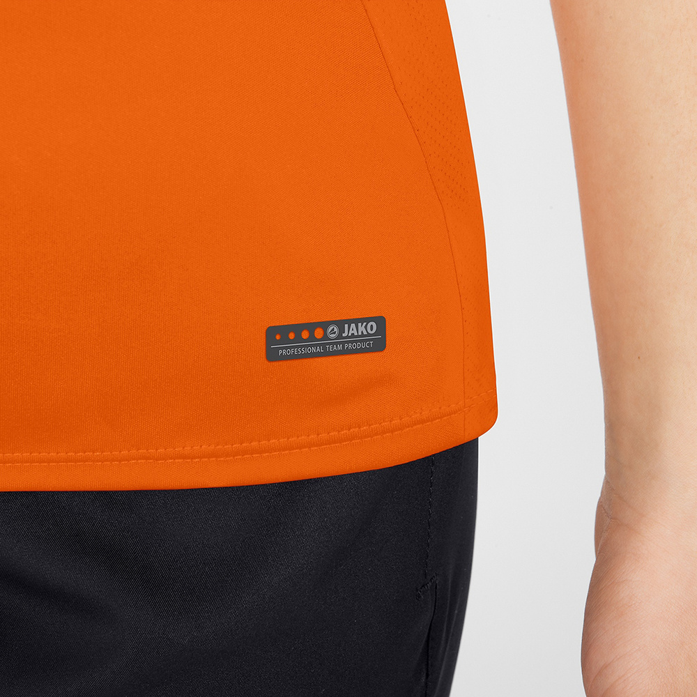 CAMISETA TIRANTES JAKO CHALLENGE, NARANJA-NEGRA MUJER. 