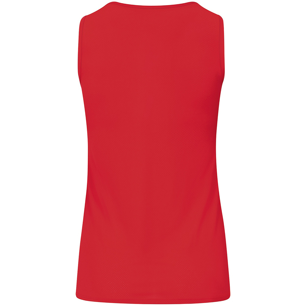 CAMISETA TIRANTES JAKO CHALLENGE, ROJA-NEGRA MUJER. 