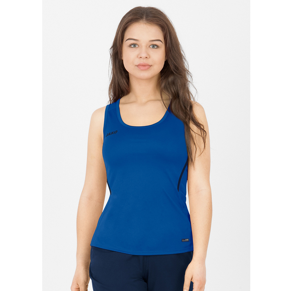 CAMISETA TIRANTES JAKO CHALLENGE, ROYAL-MARINO MUJER. 