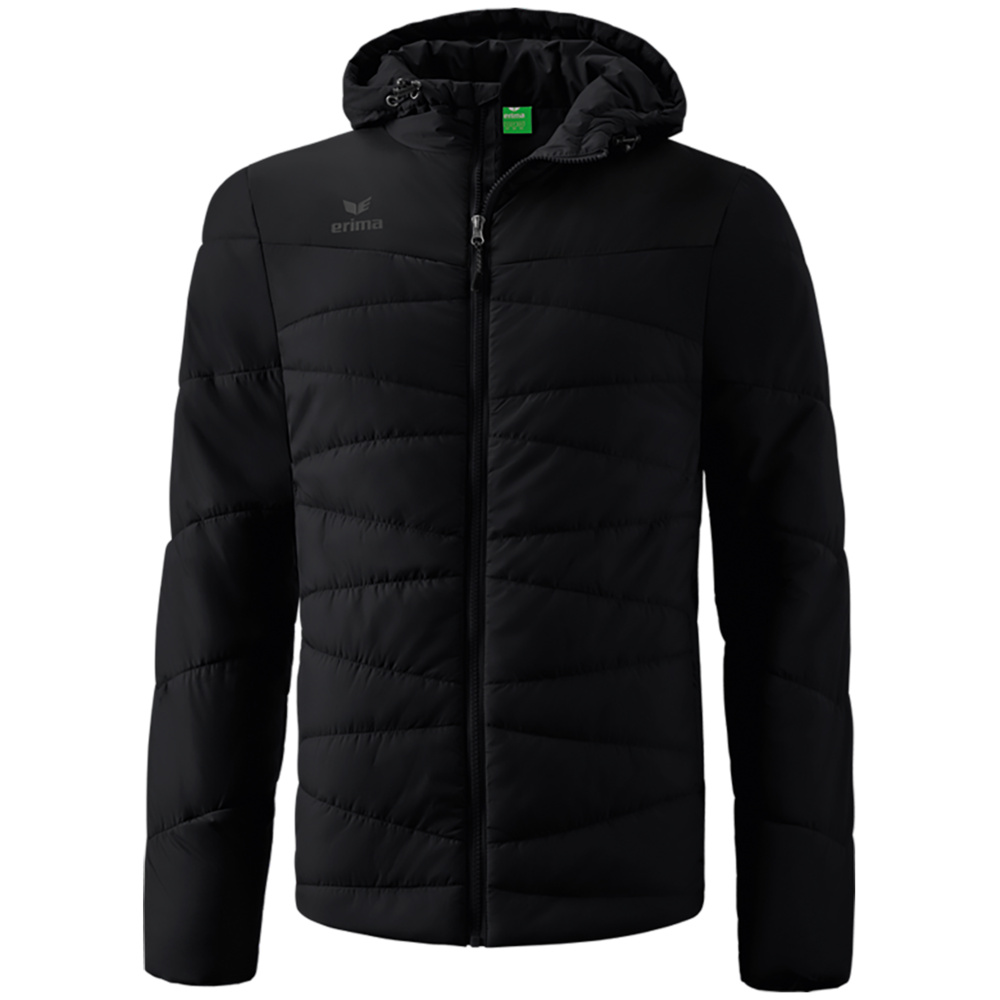 CHAQUETA ACOLCHADA ERIMA QUILTED JACKET, NEGRA HOMBRE. 