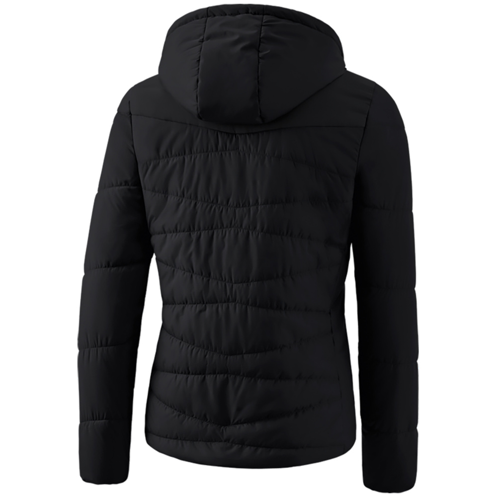 CHAQUETA ACOLCHADA ERIMA QUILTED JACKET, NEGRA MUJER. 