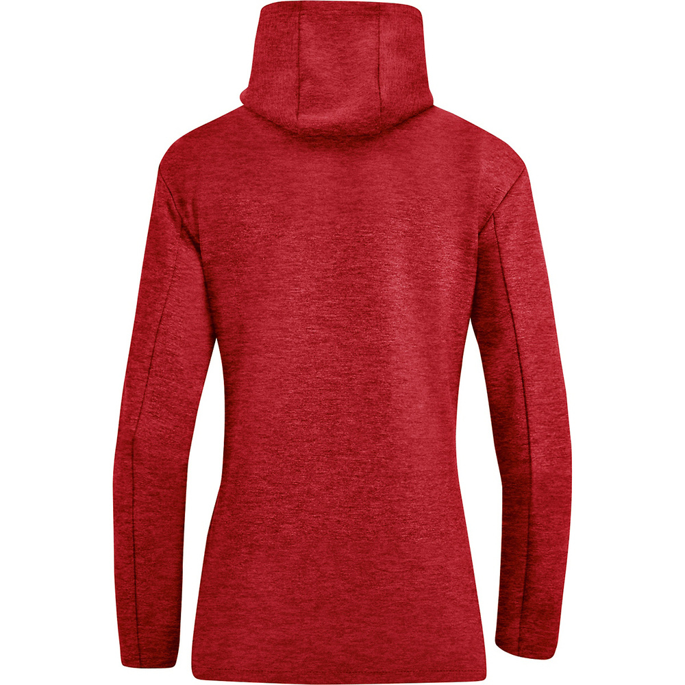 CHAQUETA CHÁNDAL JAKO PREMIUM BASICS, ROJA MELANGE MUJER. 