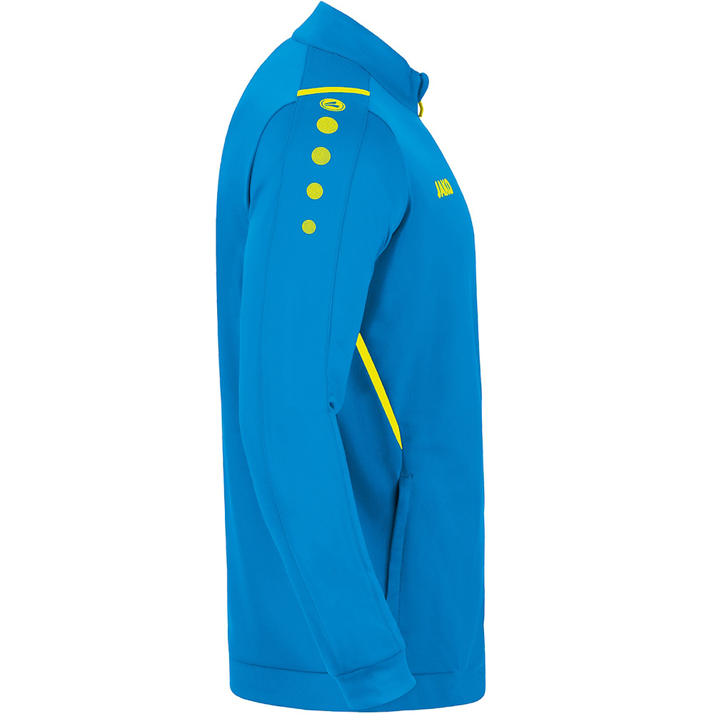 CHAQUETA CHÁNDAL POLIÉSTER JAKO CHALLENGE, AZUL JAKO-AMARILLO NEÓN HOMBRE. 