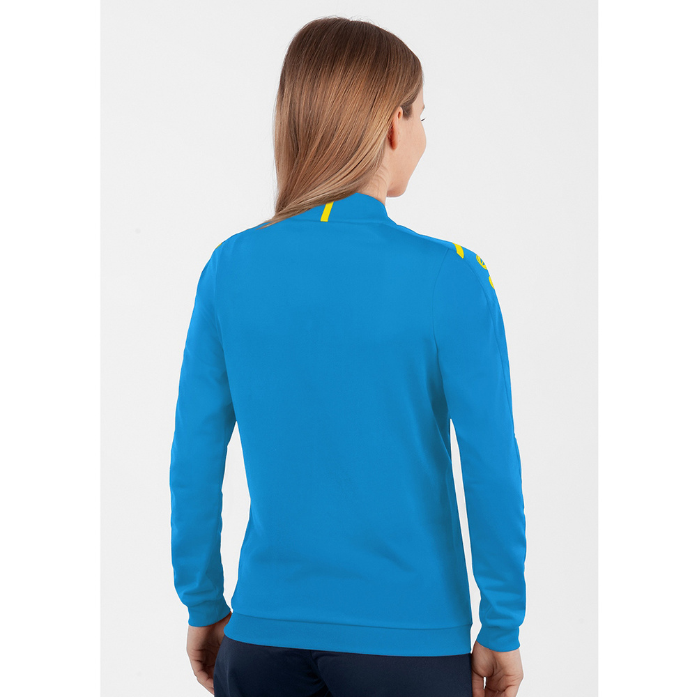 CHAQUETA CHÁNDAL POLIÉSTER JAKO CHALLENGE, AZUL JAKO-AMARILLO NEÓN MUJER. 