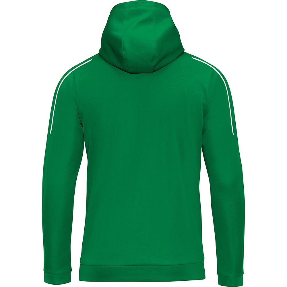 CHAQUETA CON CAPUCHA JAKO CLASSICO, VERDE NIÑO. 