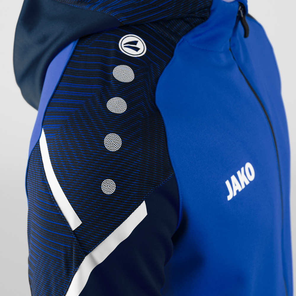 CHAQUETA CON CAPUCHA JAKO PERFORMANCE, ROYAL-MARINO HOMBRE. 