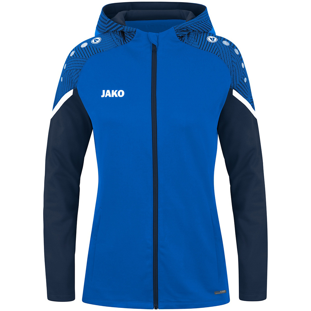 CHAQUETA CON CAPUCHA JAKO PERFORMANCE, ROYAL-MARINO MUJER. 