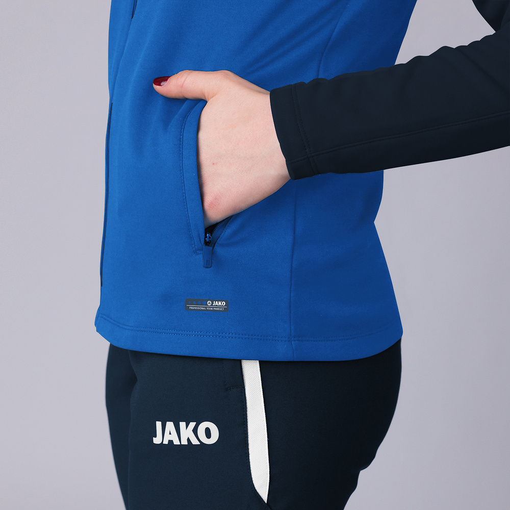 CHAQUETA CON CAPUCHA JAKO PERFORMANCE, ROYAL-MARINO MUJER. 