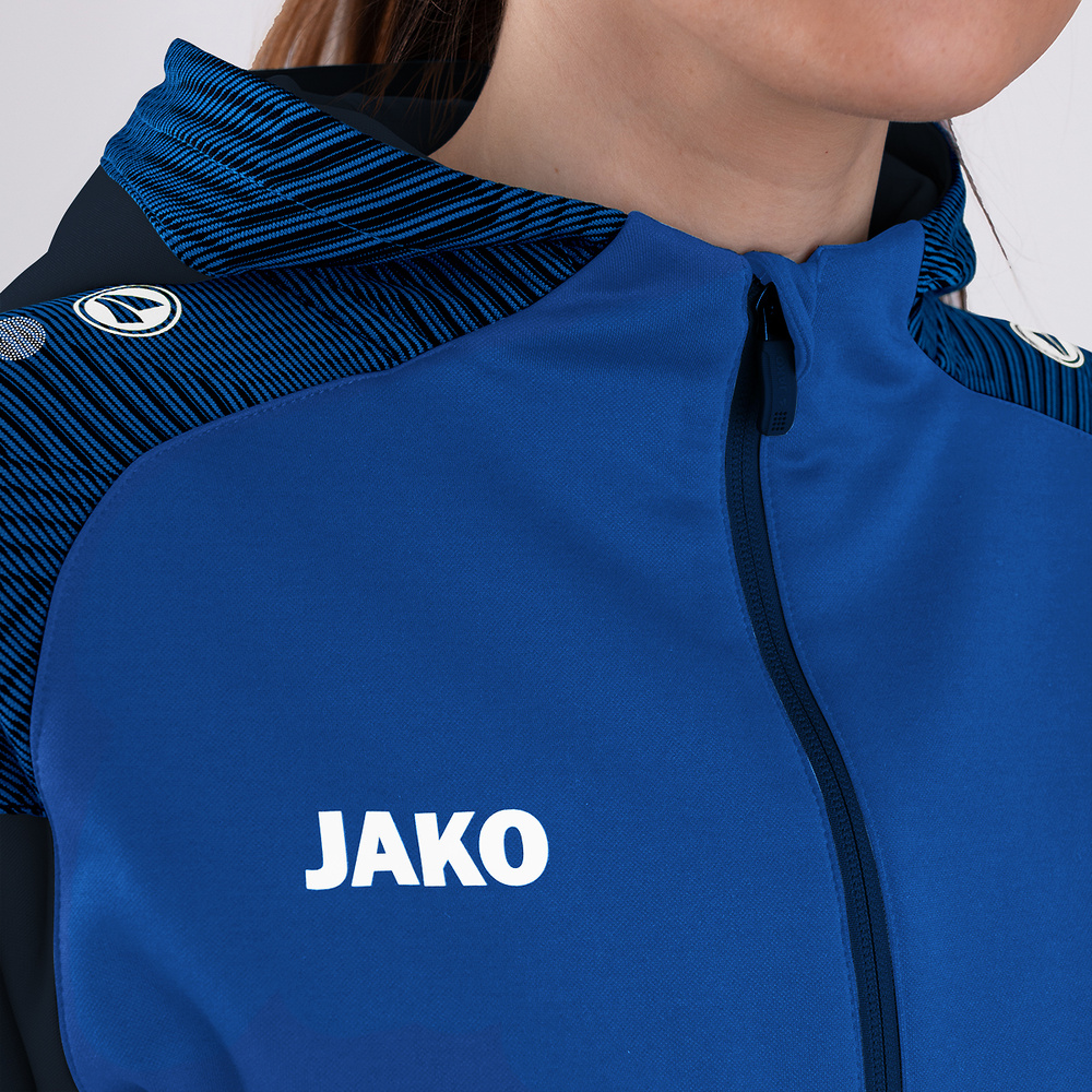 CHAQUETA CON CAPUCHA JAKO PERFORMANCE, ROYAL-MARINO MUJER. 