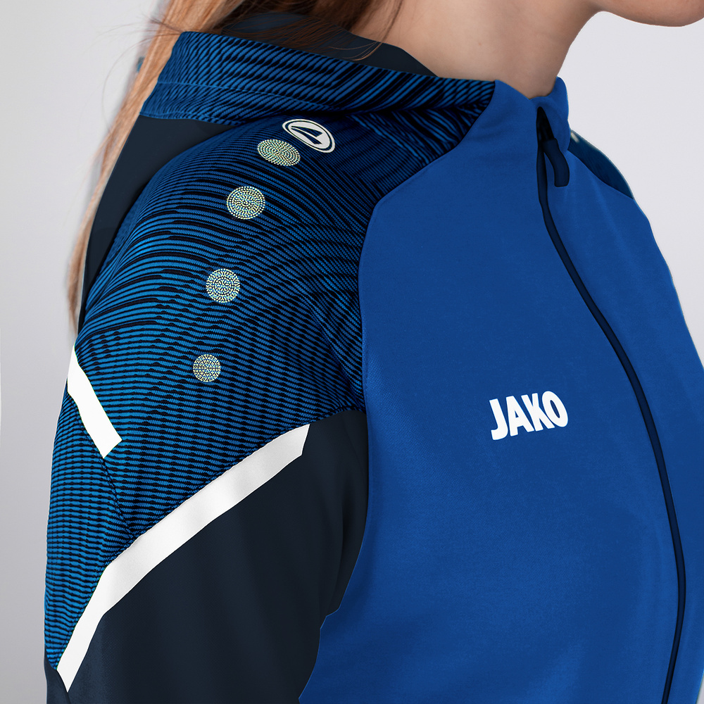 CHAQUETA CON CAPUCHA JAKO PERFORMANCE, ROYAL-MARINO MUJER. 