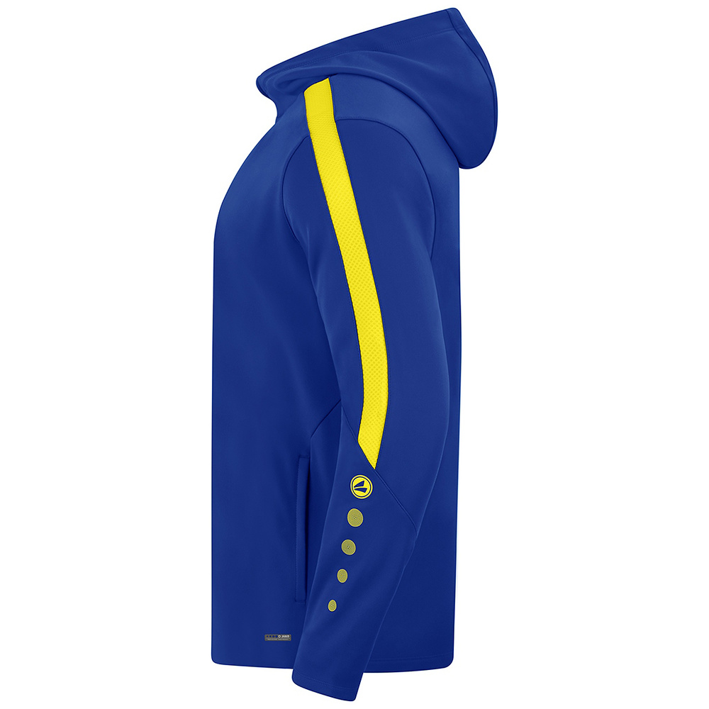 CHAQUETA CON CAPUCHA JAKO POWER, ROYAL-AMARILLA HOMBRE. 