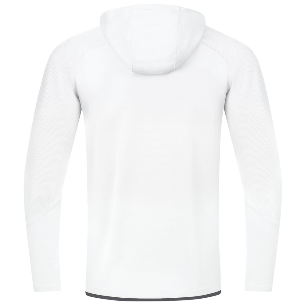 CHAQUETA DE ENTRENAMIENTO CON CAPUCHA JAKO CHALLENGE, BLANCA-ANTRACITA HOMBRE. 