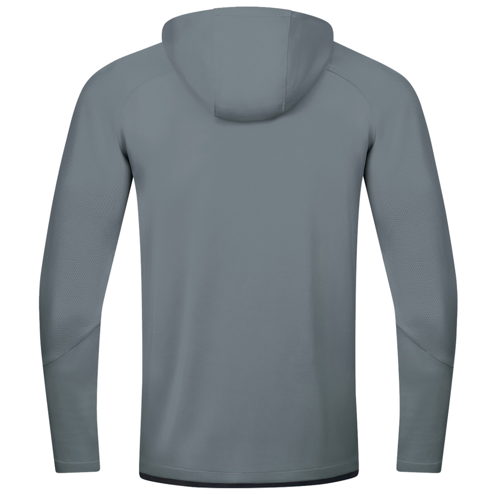 CHAQUETA DE ENTRENAMIENTO CON CAPUCHA JAKO CHALLENGE, GRIS PIEDRA-NEGRA HOMBRE. 