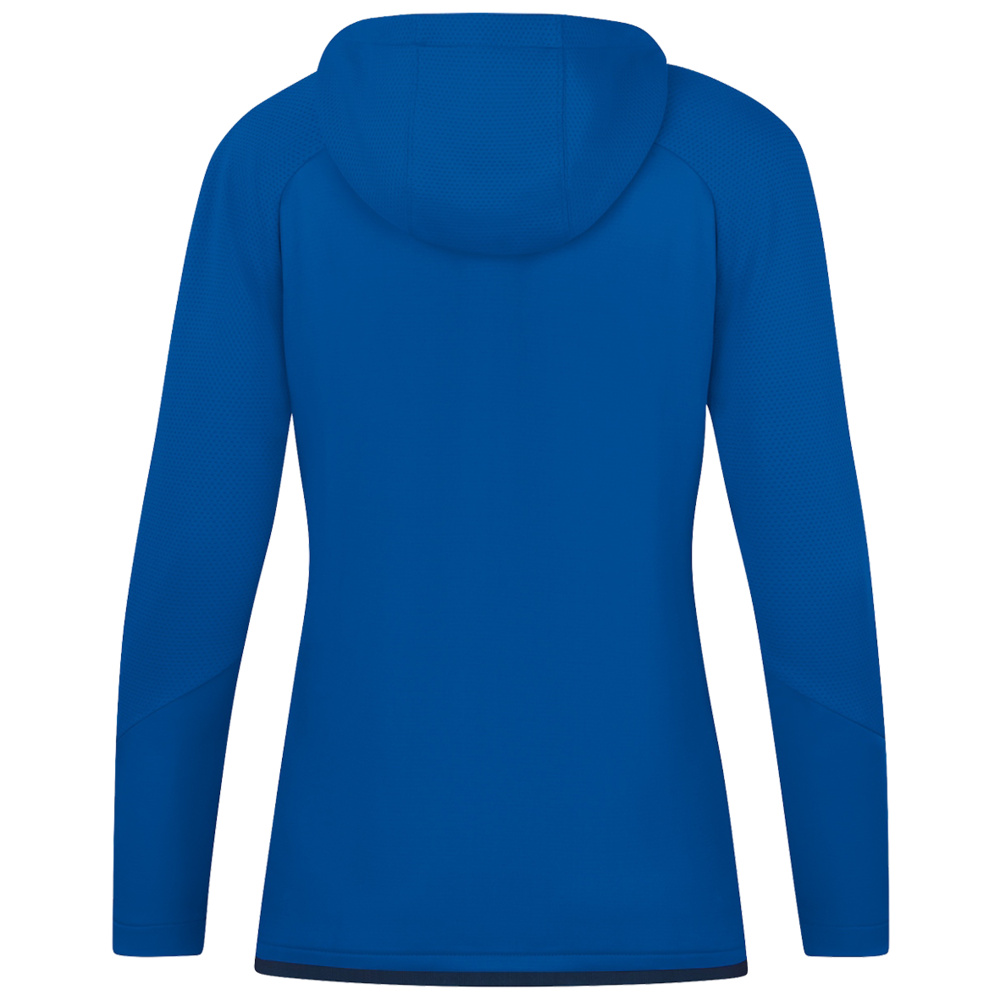 CHAQUETA DE ENTRENAMIENTO CON CAPUCHA JAKO CHALLENGE, ROYAL-MARINO MUJER. 