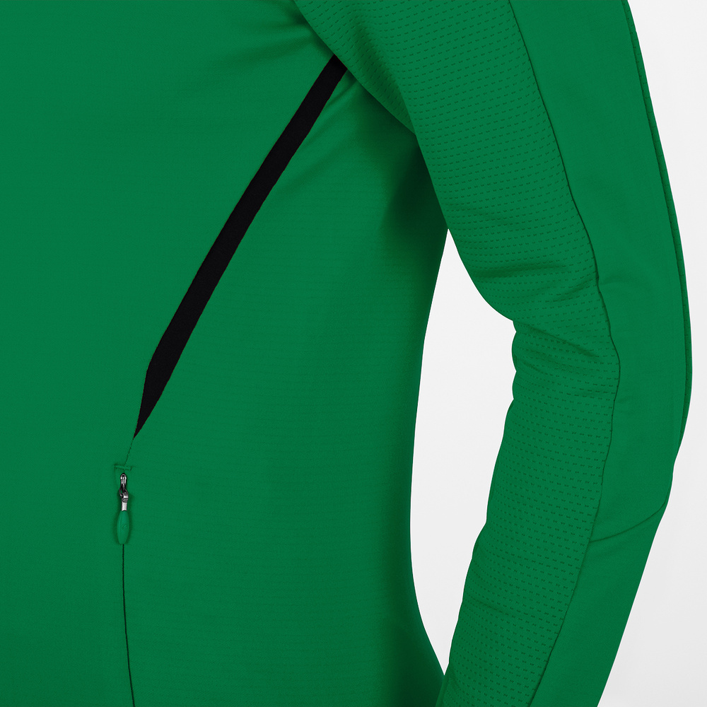 CHAQUETA DE ENTRENAMIENTO CON CAPUCHA JAKO CHALLENGE, VERDE-NEGRA MUJER. 