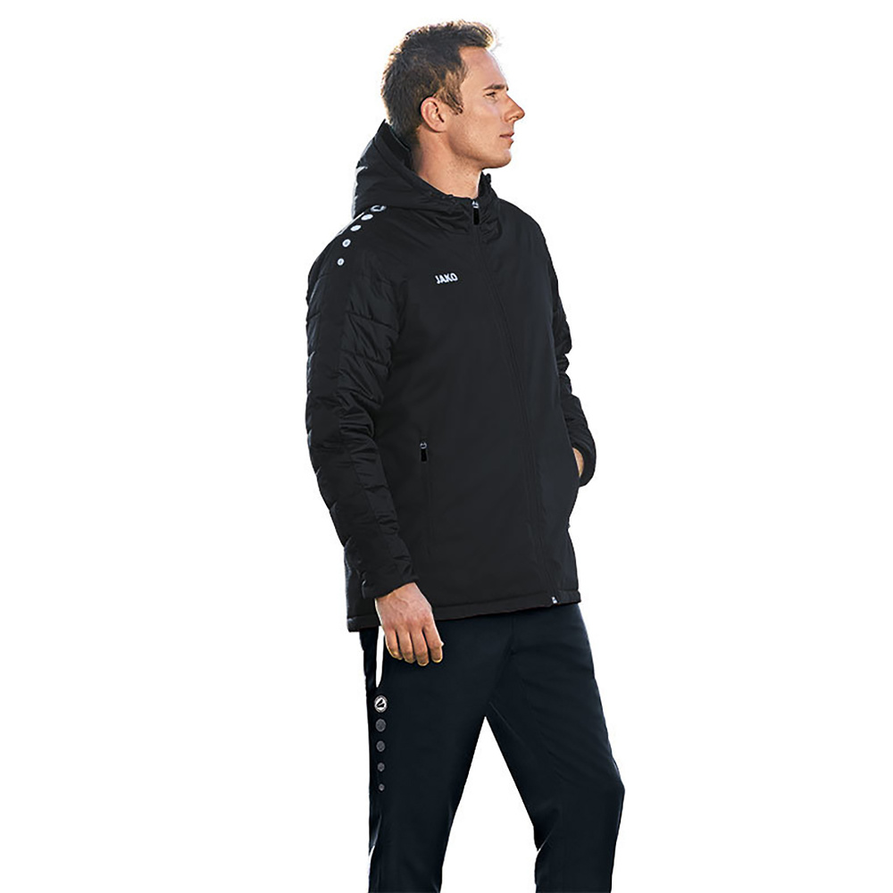 CHAQUETA DE INVIERNO JAKO TEAM, NEGRO HOMBRE. 