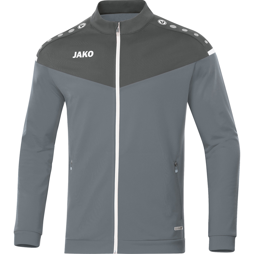 CHAQUETA DE POLIÉSTER JAKO CHAMP 2.0, GRIS-GRIS PLATA NIÑO. 