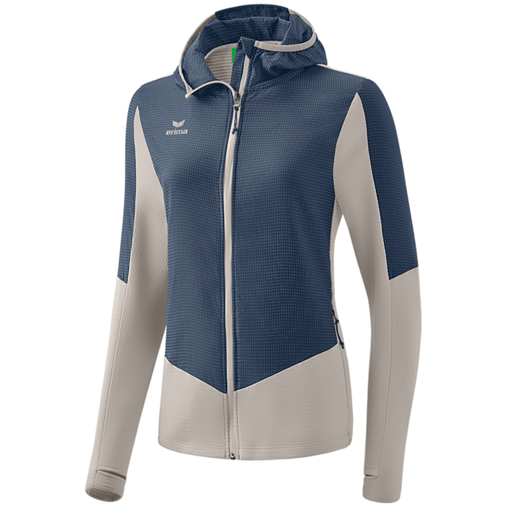 CHAQUETA ERIMA HYBRID LITE, GRIS-DENIM MUJER. 