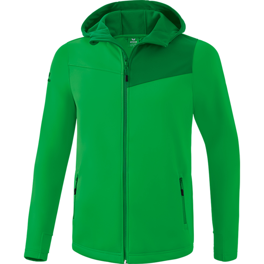 CHAQUETA SOFTSHELL ERIMA PERFORMANCE, VERDE-ESMERALDA HOMBRE. 