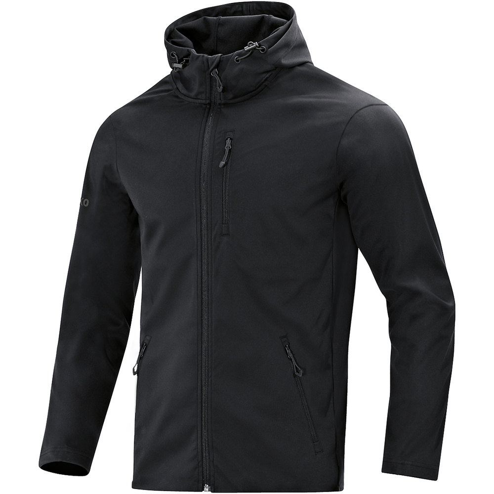 CHAQUETA SOFTSHELL JAKO PREMIUM, NEGRA HOMBRE. 