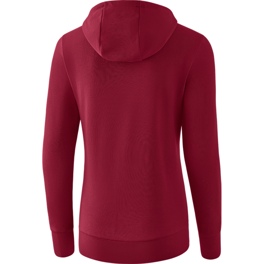 CHAQUETA-SUDADERA CON CAPUCHA ERIMA, BURDEOS MUJER. 