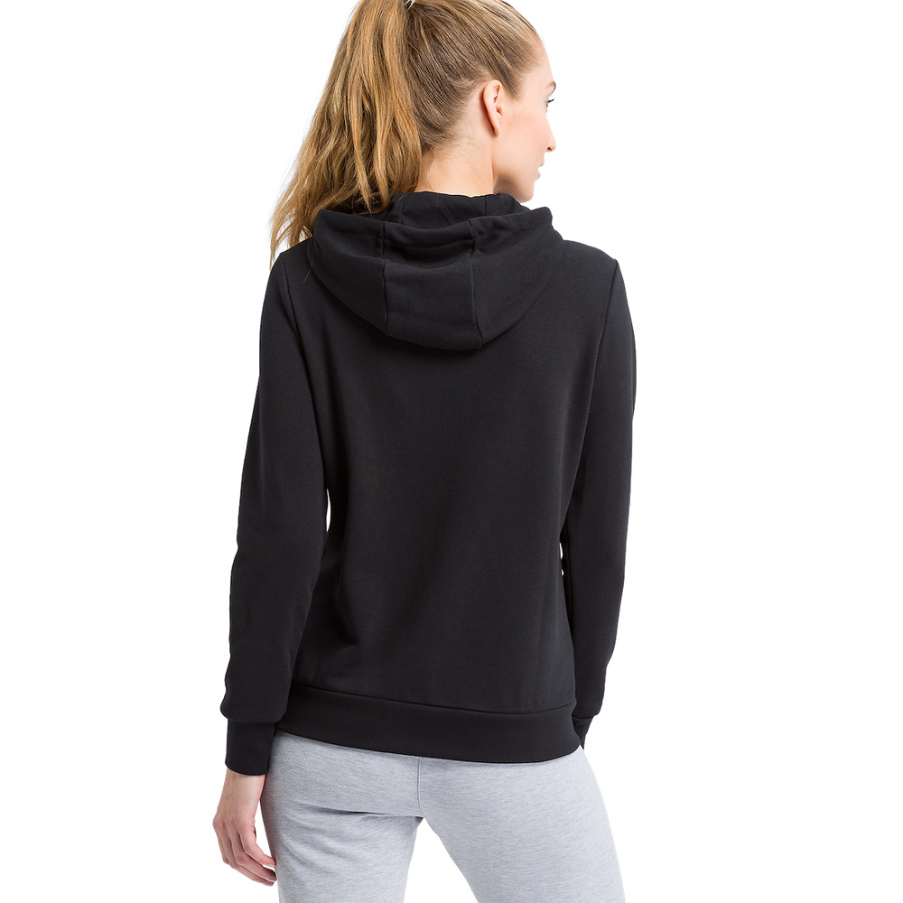 CHAQUETA-SUDADERA CON CAPUCHA ERIMA, NEGRA MUJER. 