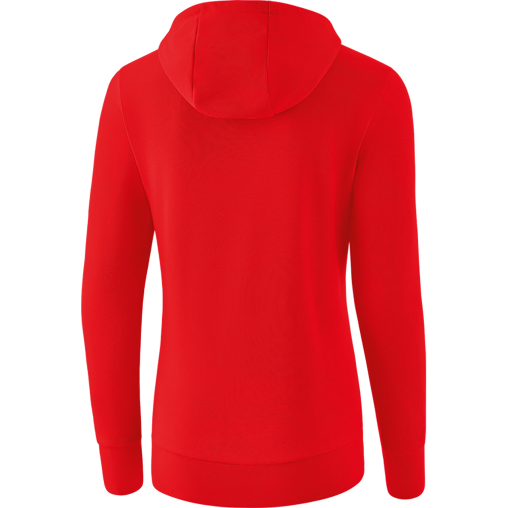 CHAQUETA-SUDADERA CON CAPUCHA ERIMA, ROJA MUJER. 