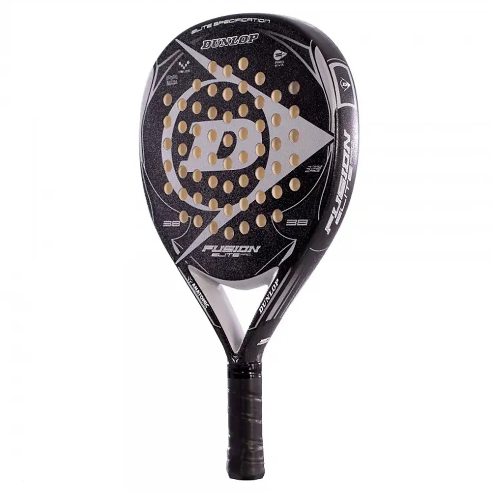 DUNLOP FUSION ELITE PRO SILVER PADDLE RACKET. 