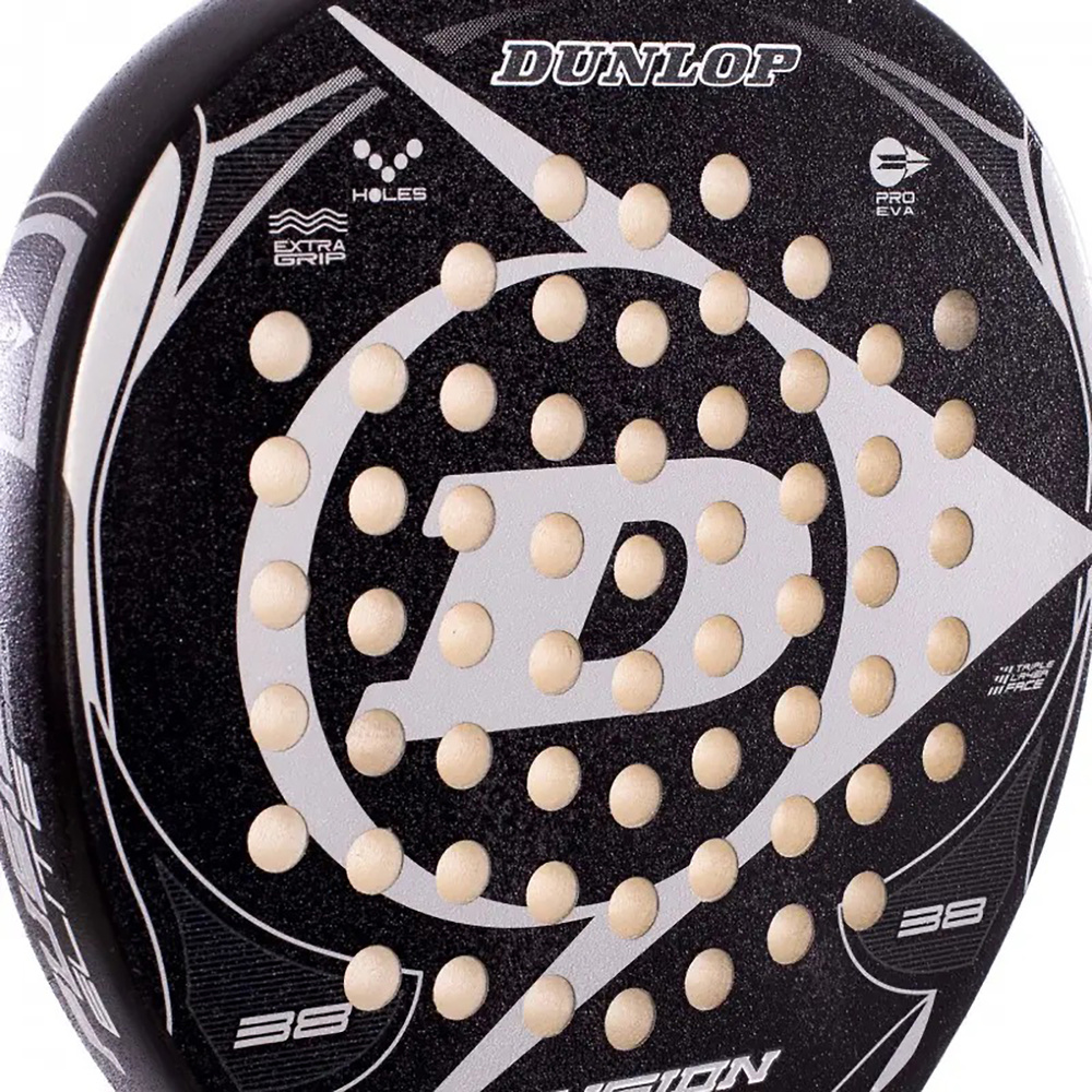 DUNLOP FUSION ELITE PRO SILVER PADDLE RACKET. 