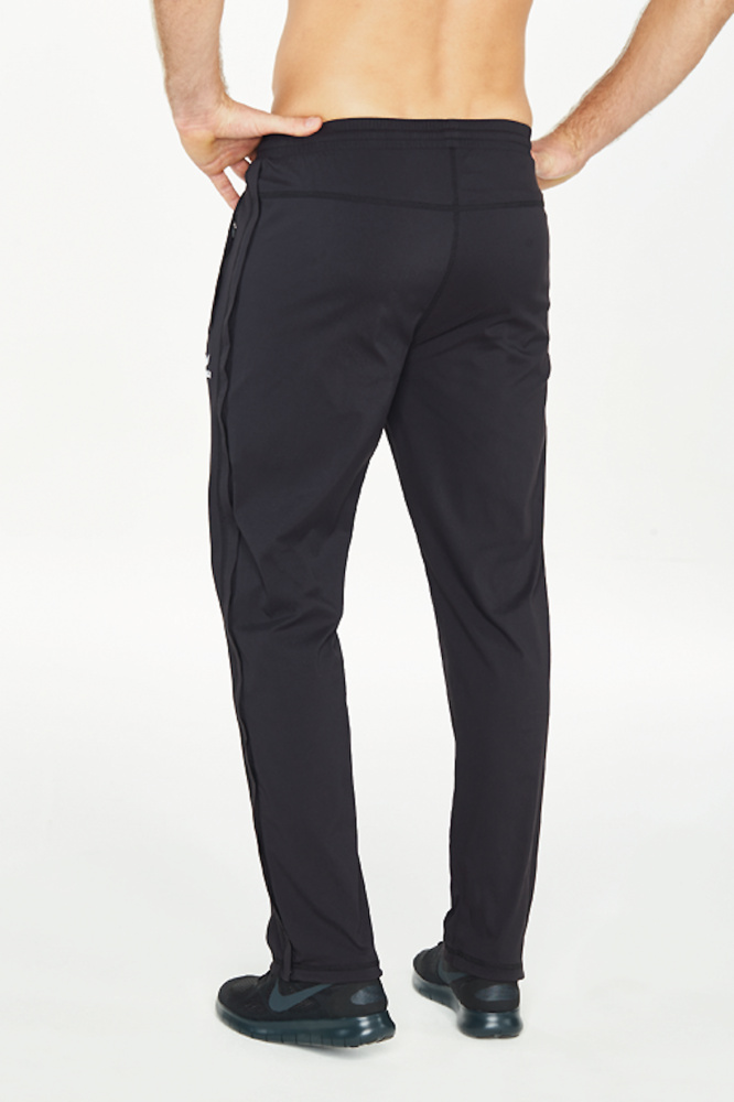 ERIMA ATHLETICS PANTS WITH FULL LENGTH ZIP, BLACK KIDS. 