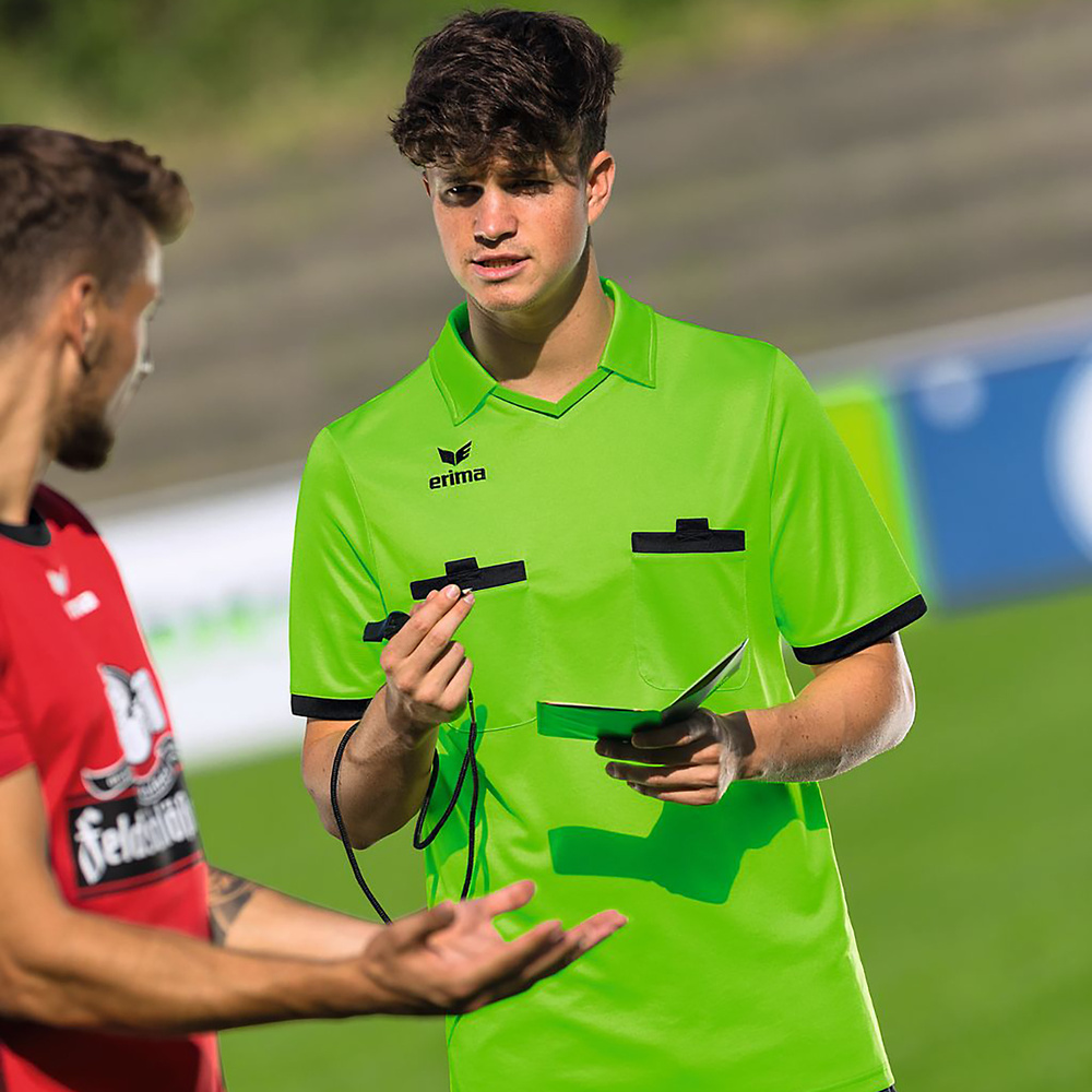 ERIMA CAMISETA ÁRBITRO ZARAGOZA, VERDE GECKO-NEGRA.