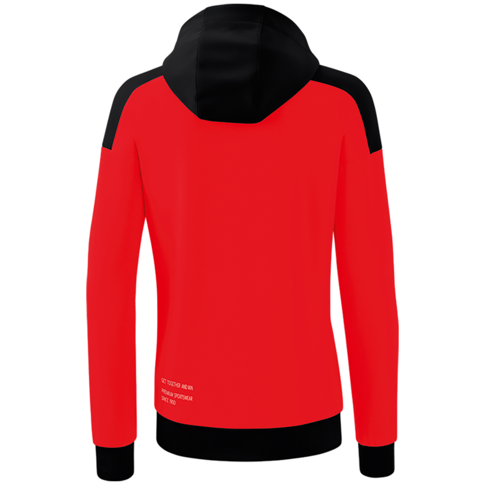 ERIMA CHANGE HOODY SWEATSHIRT,, RED-BLACK-WHITE WOMEN. 