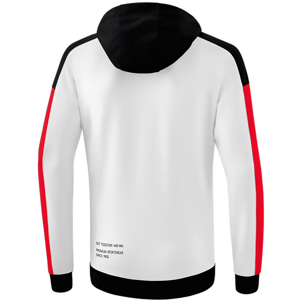 ERIMA CHANGE HOODY SWEATSHIRT,, WHITE-BLACK-RED KIDS. 