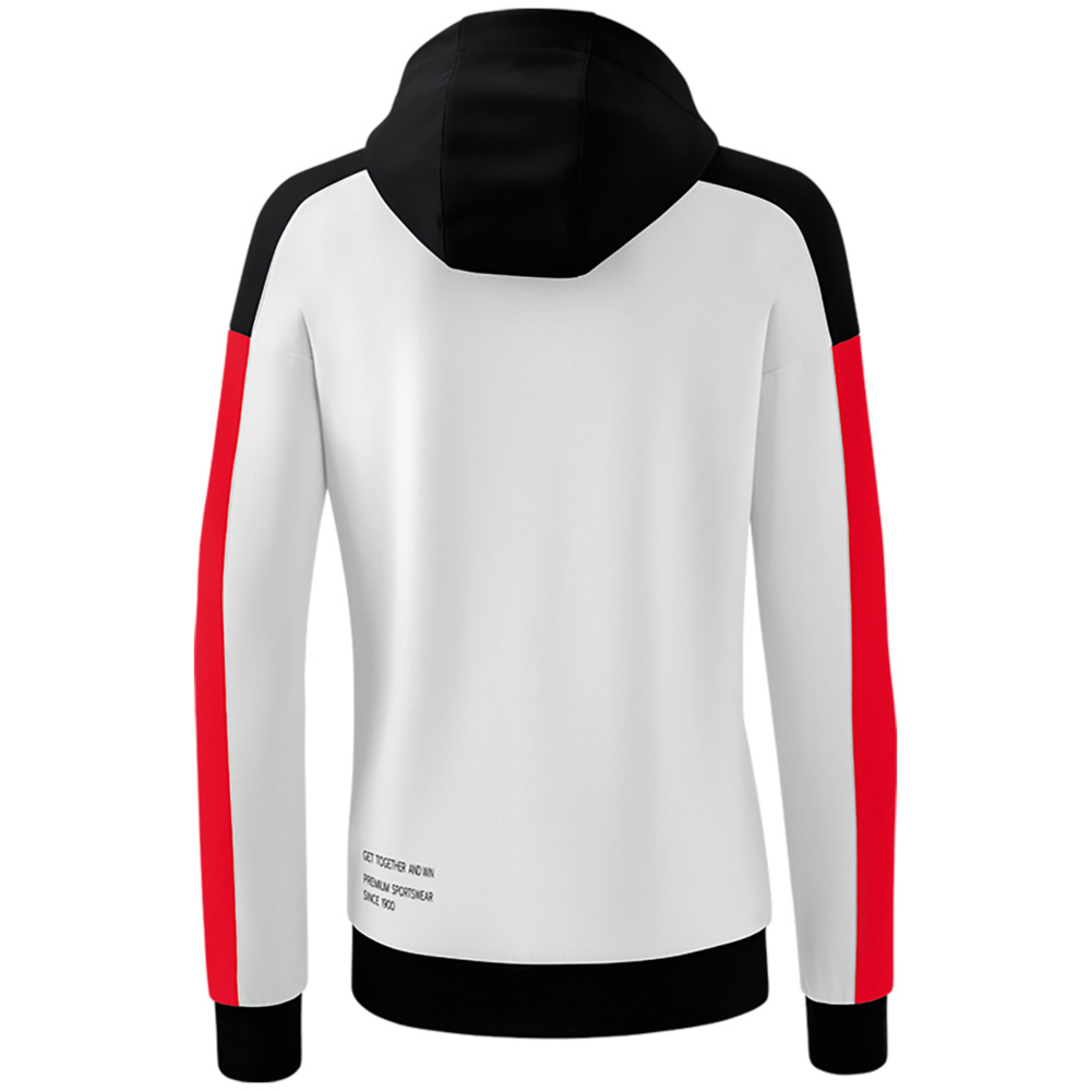 ERIMA CHANGE HOODY SWEATSHIRT,, WHITE-BLACK-RED WOMEN. 