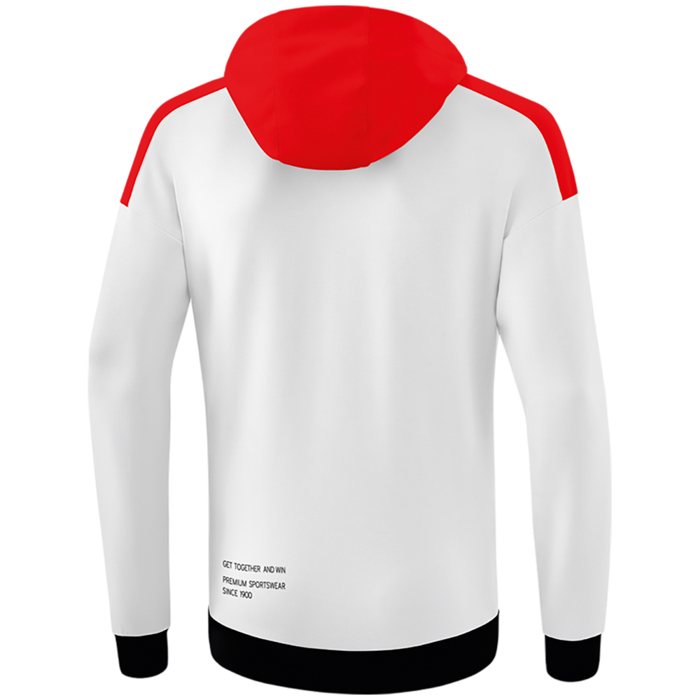 ERIMA CHANGE HOODY SWEATSHIRT,, WHITE-RED-BLACK KIDS. 