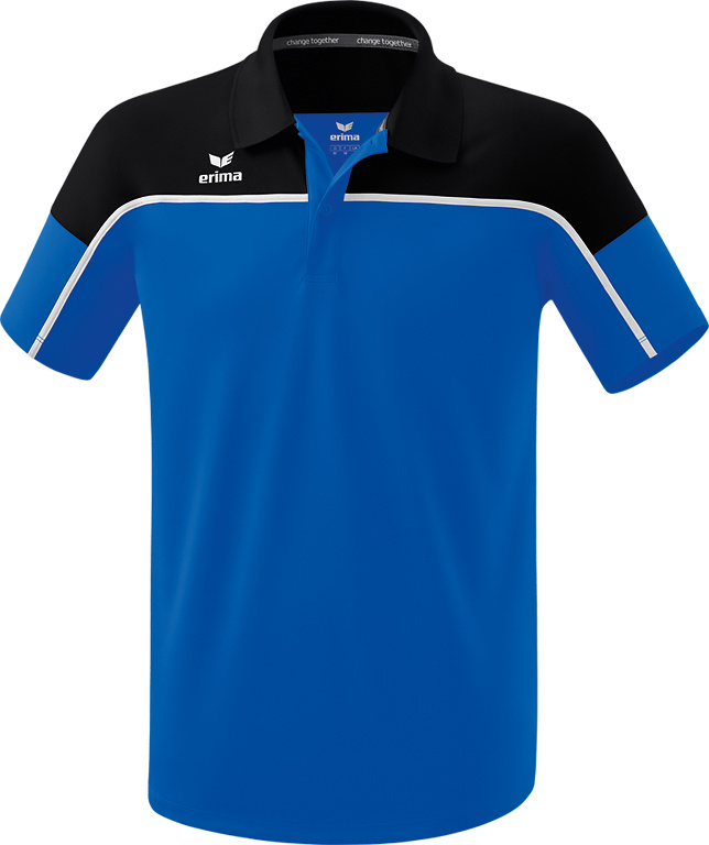 ERIMA CHANGE POLO-SHIRT, NEW ROYAL-BLACK-WHITE MEN. 