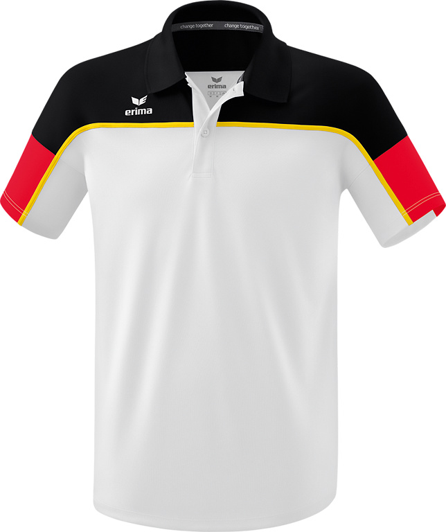 ERIMA CHANGE POLO-SHIRT, WHITE-BLACK-RED MEN. 