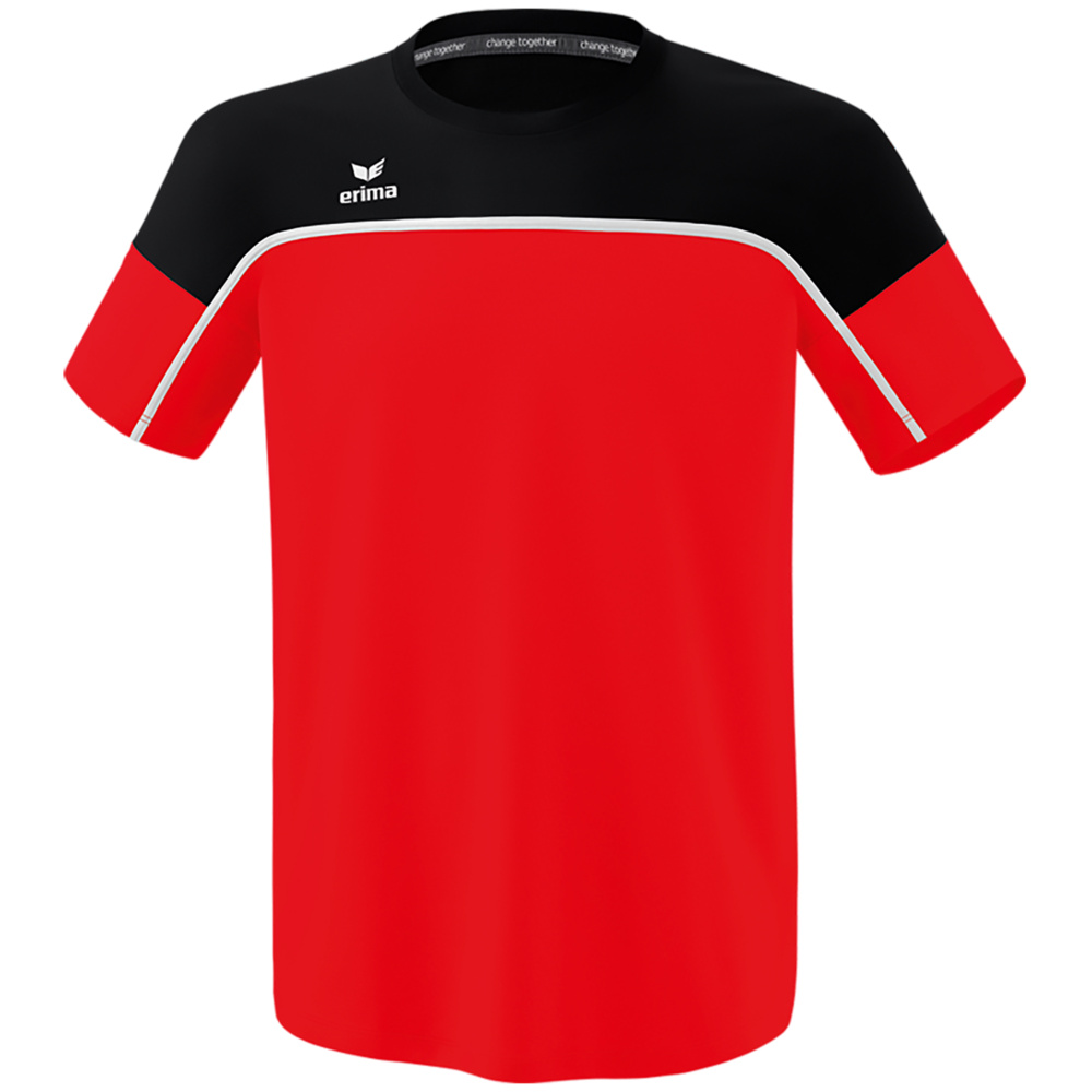 ERIMA CHANGE SHORT SLEEVE T-SHIRT, RED-BLACK-WHITE KIDS. 